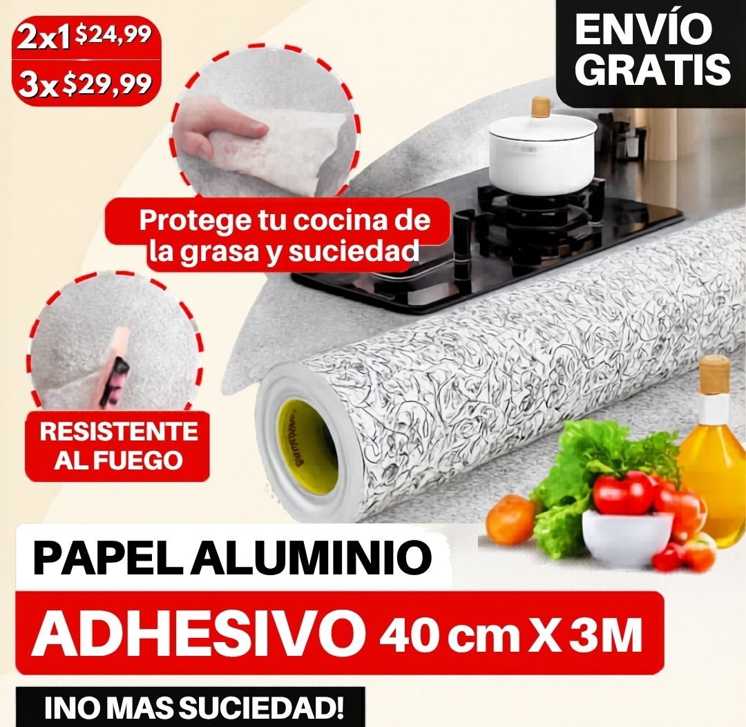 Papel Aluminio Adesivo