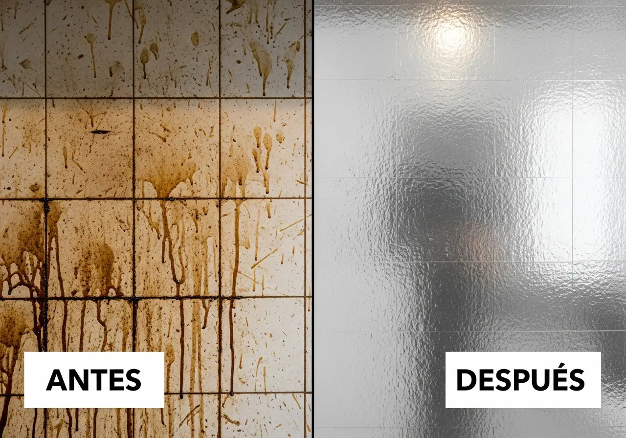 Cocina antes y después del aluminio adhesivo protector