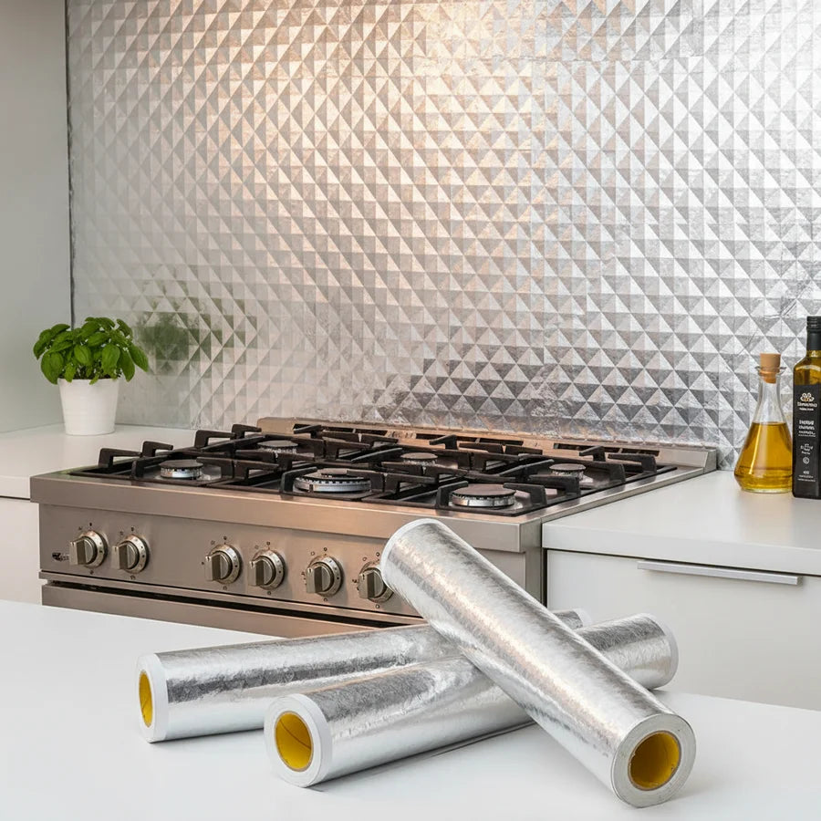 Aluminio Adhesivo Protector — cocina nueva en 10 minutos