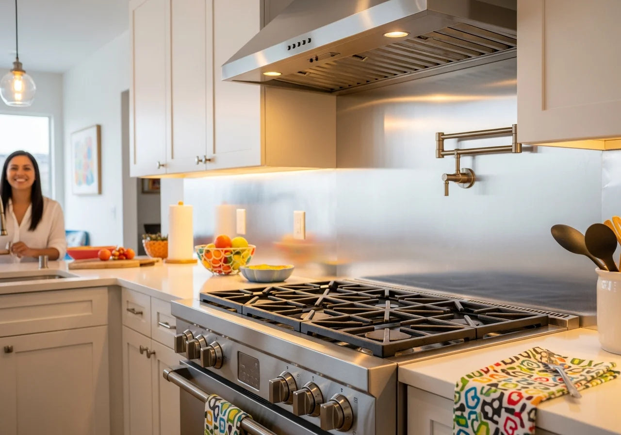 Cocina ecuatoriana moderna protegida con aluminio adhesivo